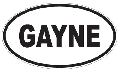 GAYNE - Oval Sticker