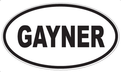 GAYNER - Oval Sticker