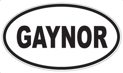GAYNOR - Oval Magnet