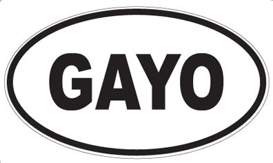 GAYO - Oval Sticker