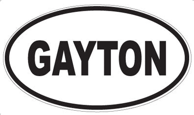 GAYTON - Oval Magnet