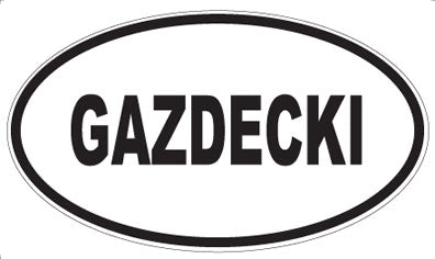 GAZDECKI - Oval Magnet