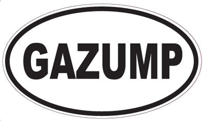 GAZUMP - Oval Sticker