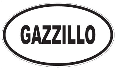 GAZZILLO - Oval Sticker