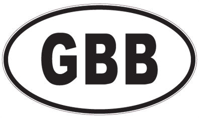 GBB - 3 Letter Initials Oval Magnet