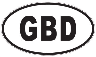 GBD - 3 Letter Initials Oval Magnet