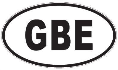 GBE - 3 Letter Initials Oval Magnet