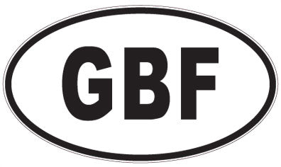 GBF - 3 Letter Initials Oval Magnet