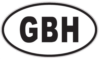 GBH - 3 Letter Initials Oval Magnet