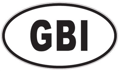GBI - 3 Letter Initials Oval Sticker