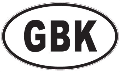 GBK - 3 Letter Initials Oval Magnet