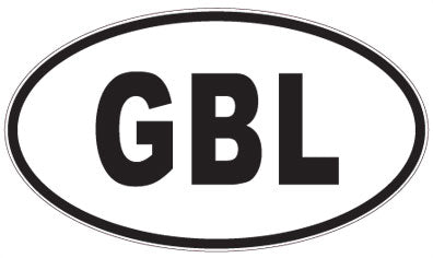 GBL - 3 Letter Initials Oval Sticker