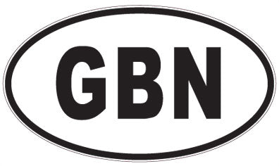 GBN - 3 Letter Initials Oval Sticker