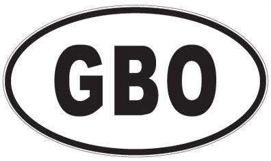 GBO - 3 Letter Initials Oval Magnet