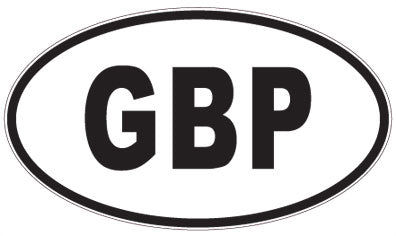GBP - 3 Letter Initials Oval Sticker