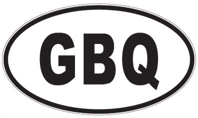 GBQ - 3 Letter Initials Oval Sticker