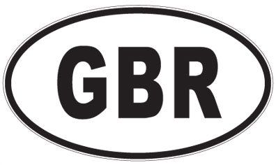 GBR - 3 Letter Initials Oval Sticker