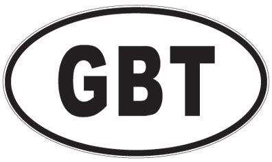 GBT - 3 Letter Initials Oval Magnet