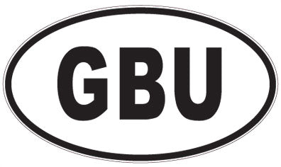 GBU - 3 Letter Initials Oval Sticker