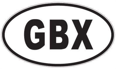 GBX - 3 Letter Initials Oval Magnet