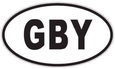 GBY - 3 Letter Initials Oval Magnet