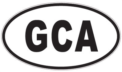 GCA - 3 Letter Initials Oval Magnet