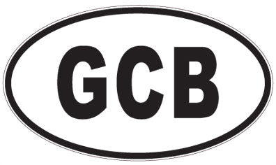 GCB - 3 Letter Initials Oval Magnet