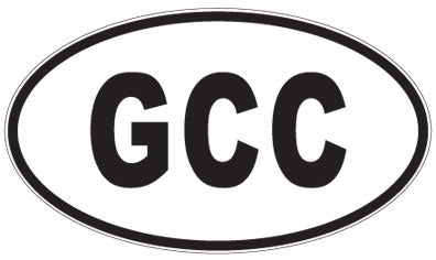 GCC - 3 Letter Initials Oval Magnet