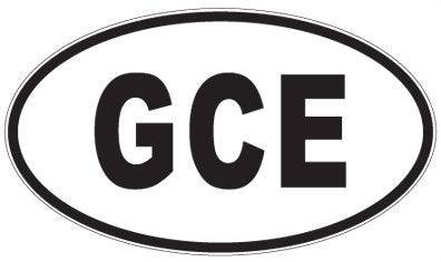 GCE - 3 Letter Initials Oval Magnet