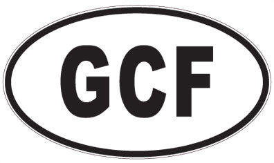 GCF - 3 Letter Initials Oval Magnet