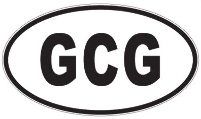 GCG - 3 Letter Initials Oval Sticker