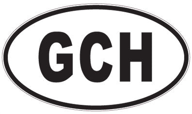 GCH - 3 Letter Initials Oval Magnet