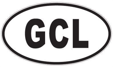 GCL - 3 Letter Initials Oval Magnet