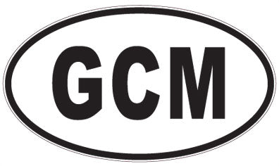 GCM - 3 Letter Initials Oval Sticker