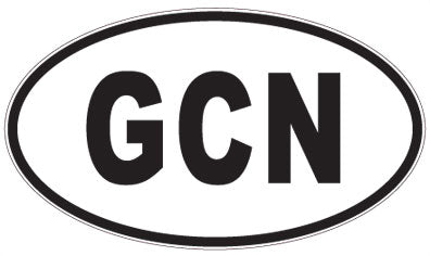 GCN - 3 Letter Initials Oval Sticker