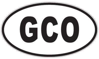 GCO - 3 Letter Initials Oval Magnet