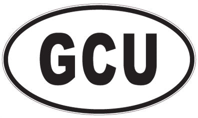 GCU - 3 Letter Initials Oval Magnet