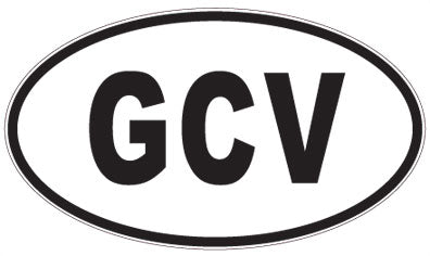 GCV - 3 Letter Initials Oval Sticker