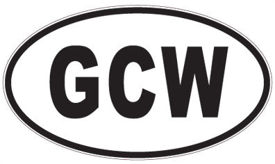 GCW - 3 Letter Initials Oval Magnet