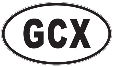 GCX - 3 Letter Initials Oval Magnet