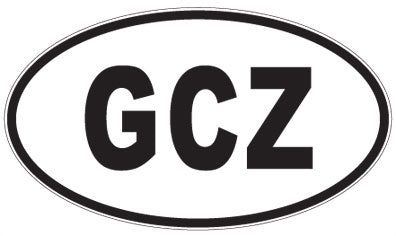 GCZ - 3 Letter Initials Oval Magnet