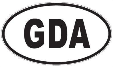GDA - 3 Letter Initials Oval Sticker