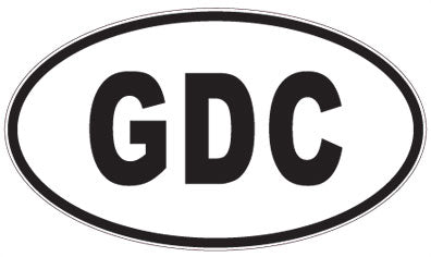 GDC - 3 Letter Initials Oval Sticker