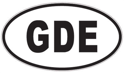 GDE - 3 Letter Initials Oval Magnet