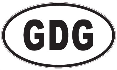 GDG - 3 Letter Initials Oval Magnet
