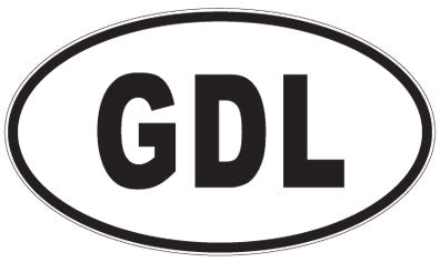 GDL - 3 Letter Initials Oval Magnet