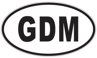 GDM - 3 Letter Initials Oval Magnet