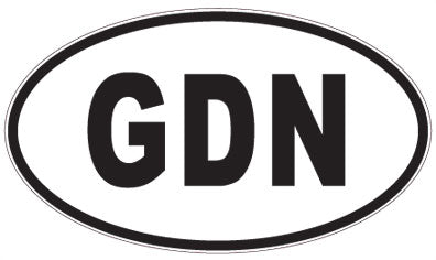 GDN - 3 Letter Initials Oval Magnet