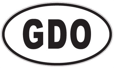 GDO - 3 Letter Initials Oval Magnet