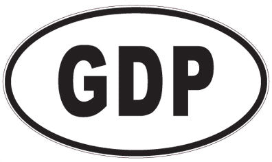 GDP - 3 Letter Initials Oval Magnet
